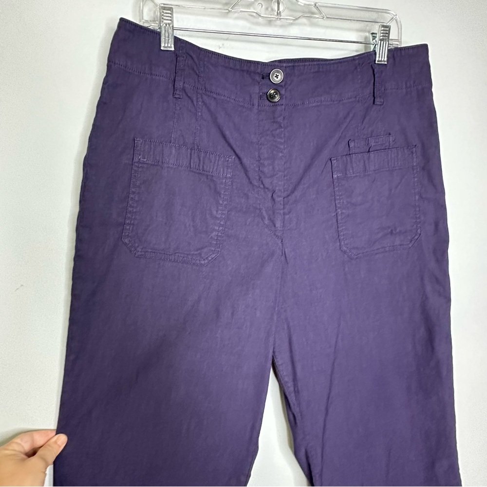 Maeve Anthropologie The Junie  Jean Wide Leg Stretch Pants In Navy Blue Size 34 - Picture 7 of 16